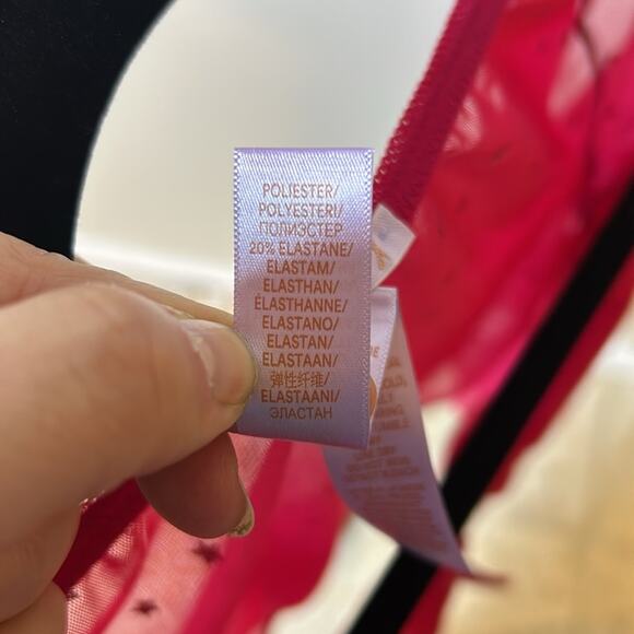 NEW Savage X Fenty PINK sheer star print crop top bra, 2X - Picture 10 of 11
